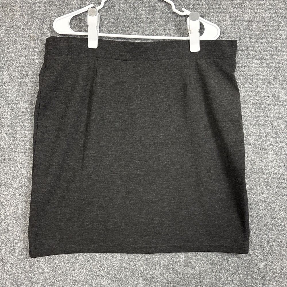J.JILL Knit Pencil Skirt Womens Size L Gray Pull on Capsule - Picture 2 of 9